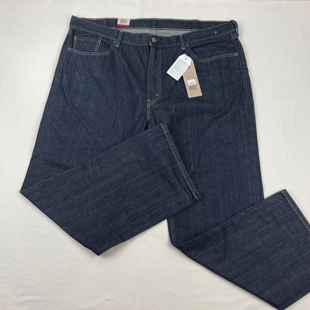 Levis 559 Relaxed Straight Jeans Mens 42x30 Dark Indigo Blue Denim 00559-4010 - Picture 2 of 10
